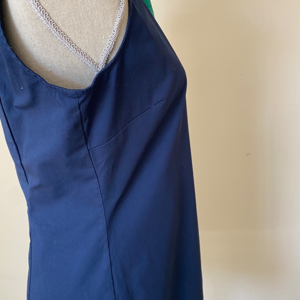 Sail to Sable STS Sleeveless  Navy Blue Green Tunic Dress Size M - Picture 8 of 10